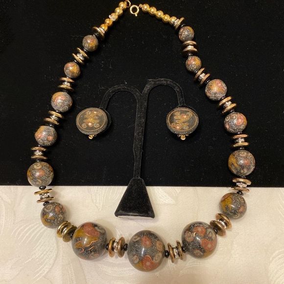 Vintage 80’s Dara Michelle Beaded Necklace Set - Picture 8 of 8